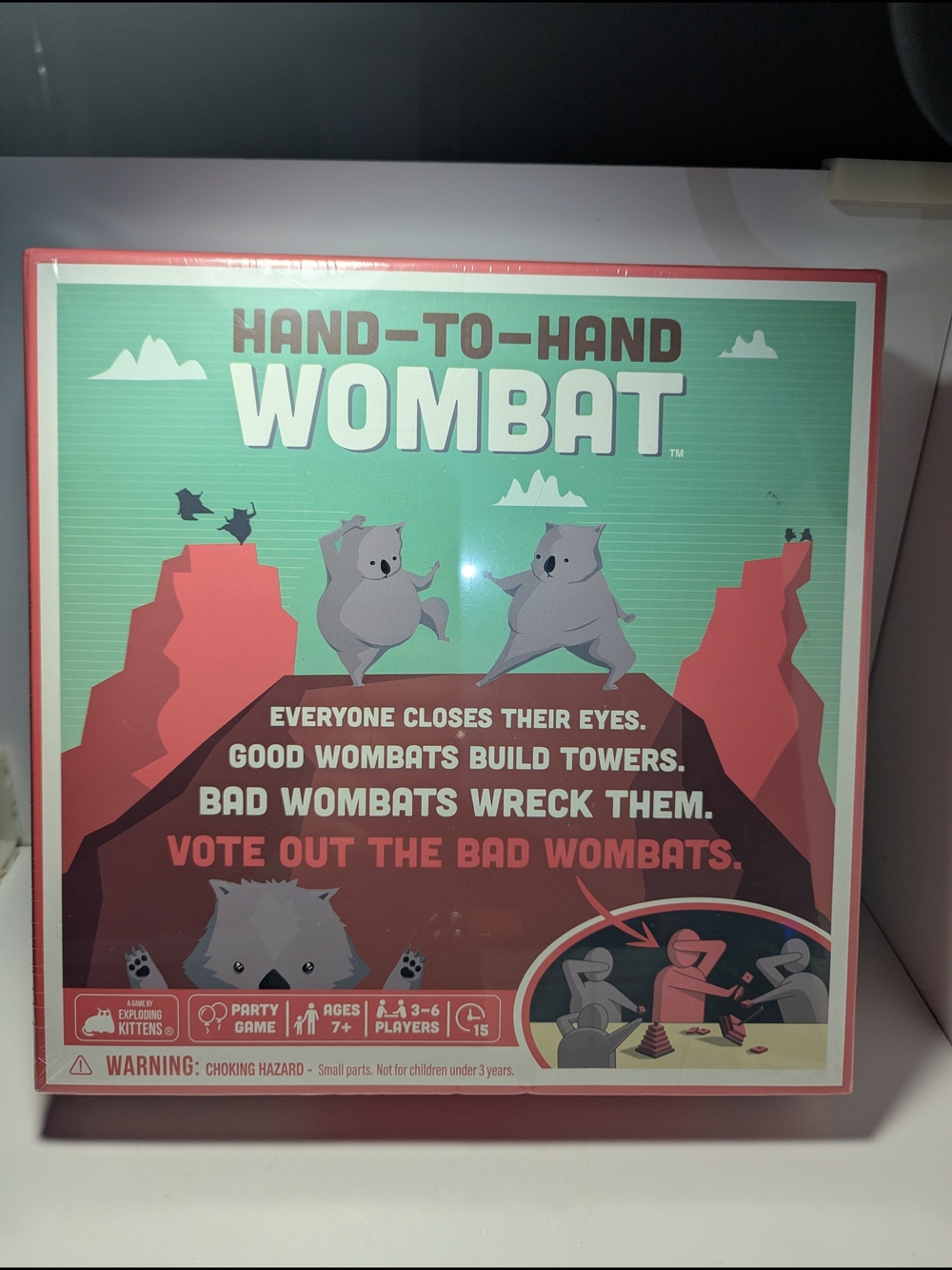 Hand-to-Hand Wombat Party Game
